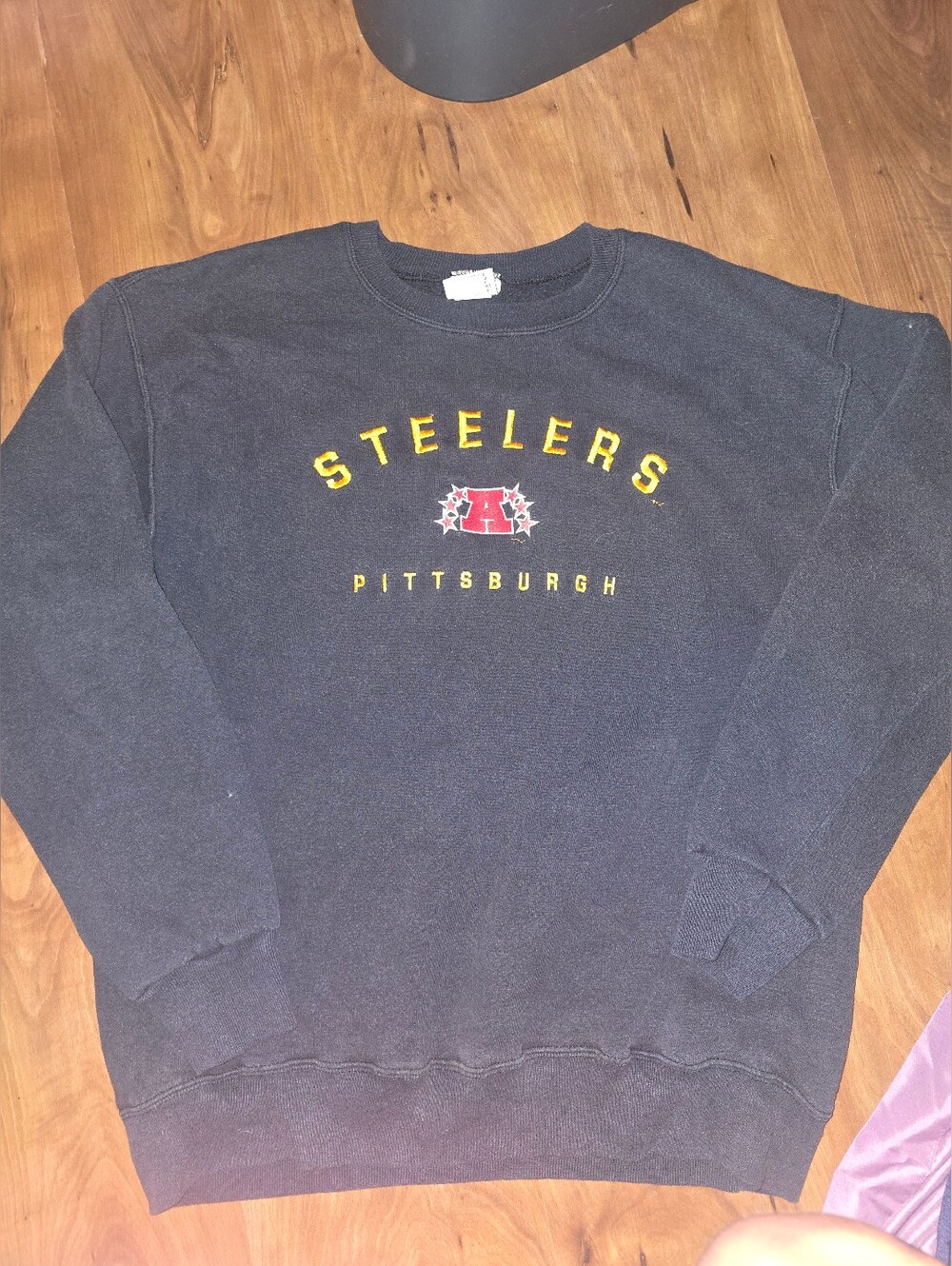 Vintage Pittsburgh Steelers Black Crewneck Sweatshirt